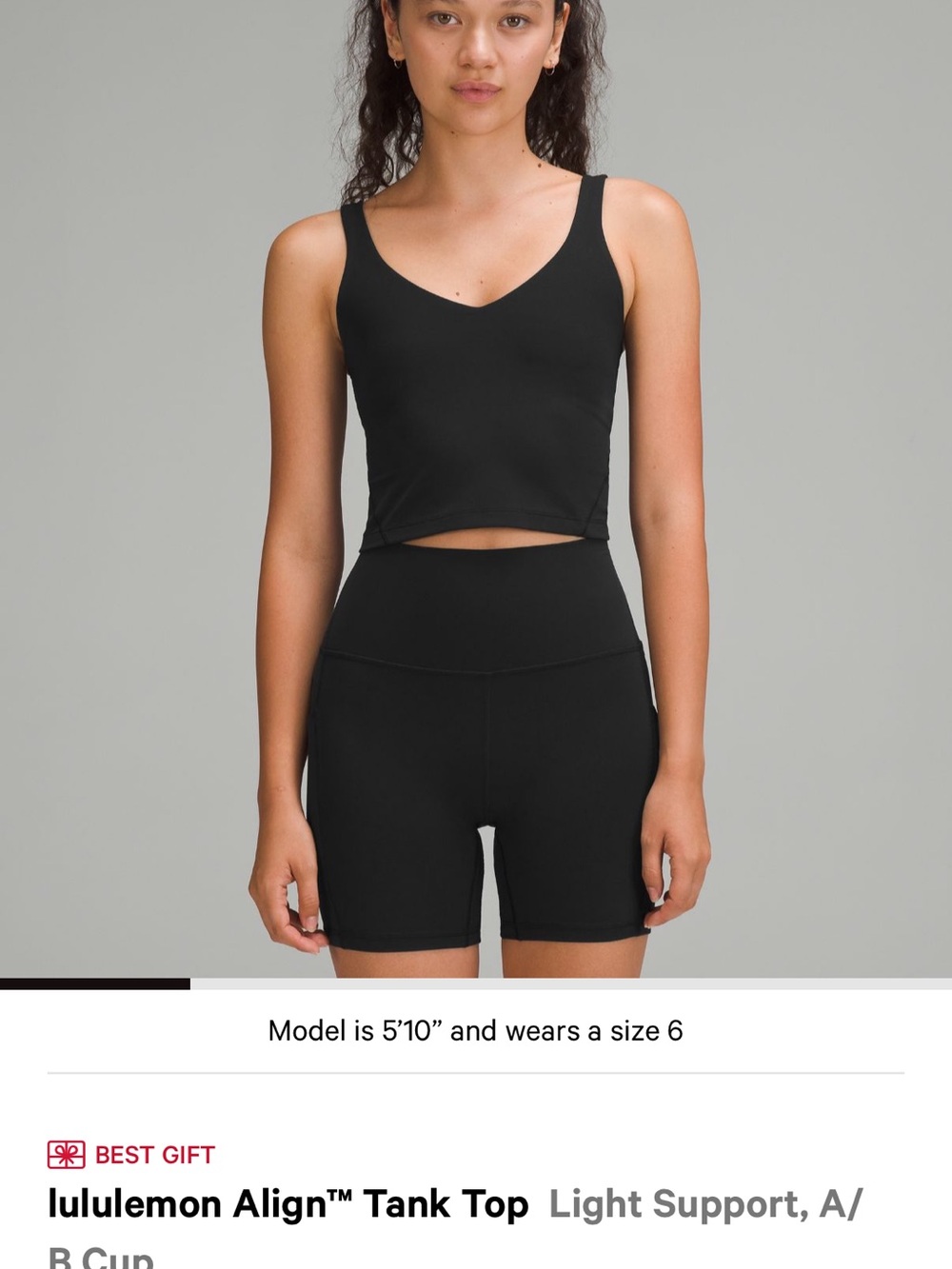 lululemon athletica Black Align Tank Top